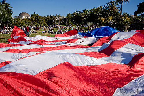 giant american flag - dolores park (san francisco), american flag, giant flag, the flag project, us flag