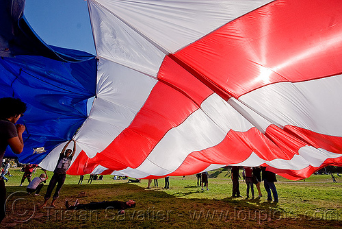 giant american flag - dolores park (san francisco), american flag, giant flag, the flag project, us flag