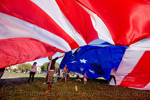 giant american flag - dolores park (san francisco), american flag, giant flag, the flag project, us flag