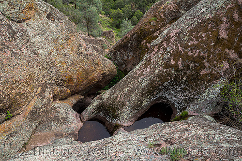 giant's kettles - pinnacles national park (california), erosion, giant's kettles, gulch, hiking, pinnacles national park, rock formations
