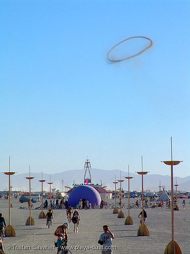 giant smoke ring - burning man 2005, smoke ring