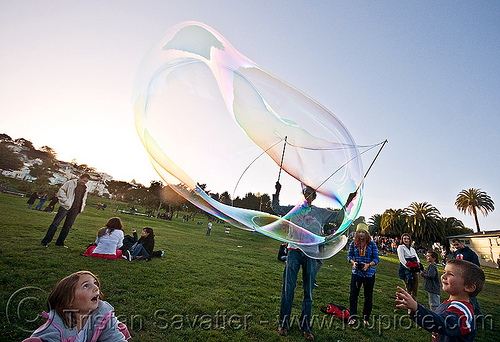 giant soap bubble, big bubble, children, giant bubble, iridescent, kids, lawn, park, playing, soap bubbles