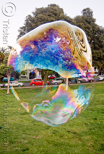 giant soap bubble, big bubble, children, giant bubble, iridescent, kids, lawn, park, playing, soap bubbles