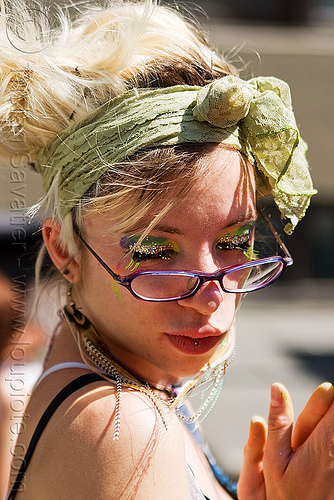 glittery eye makeup, cressie mae, eye-wear, eyeglasses, glittery eye makeup, prescription glasses, spectacles, woman