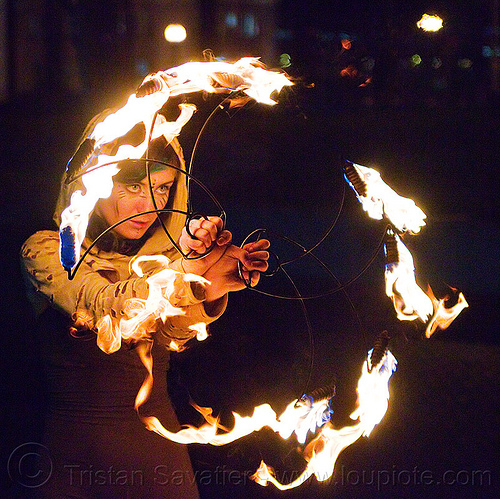 grace spinning fire fans, fire dancer, fire dancing, fire fans, fire performer, fire spinning, grace hoops, hood, hoodie, hoody, night, woman