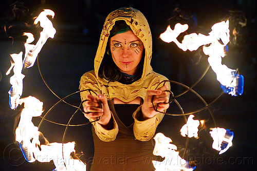 grace spinning fire fans, fire dancer, fire dancing, fire fans, fire performer, fire spinning, grace hoops, hood, hoodie, hoody, night, woman