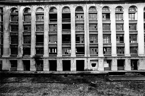 grands moulins de paris - facade cour, building, industrial mill, trespassing