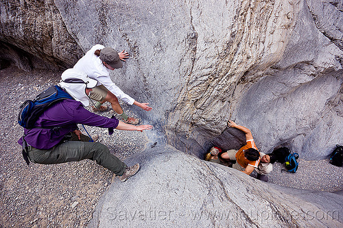 grotto canyon - dry fall, death valley, dry fall, gravel, grotto canyon, hiking, mountain, narrow, rock climbing, slot canyon