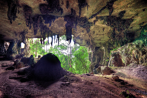 gua niah - painted cave - niah national park (borneo), archaeology, backlight, borneo, cave formations, cave mouth, caving, concretions, gua niah, jungle, malaysia, natural cave, niah caves, niah painted cave, rain forest, speleothems, spelunking, stalactites