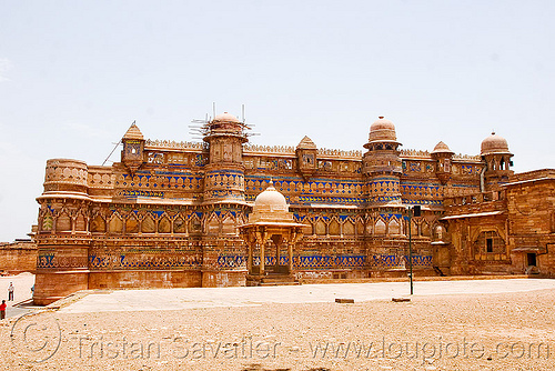 gwalior fort (india), architecture, fort, fortifications, fortified wall, fortress, gwalior, mansingh palace, towers, ग्वालियर क़िला