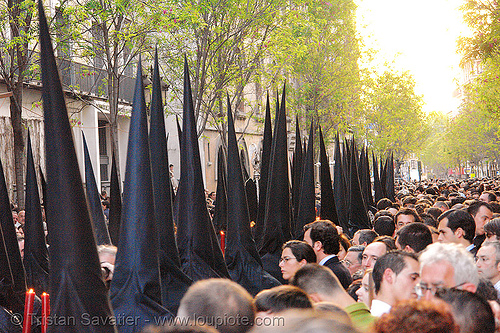 hermandad de la pasión - semana santa en sevilla, easter, hermandad de la pasión, nazarenos, semana santa, sevilla