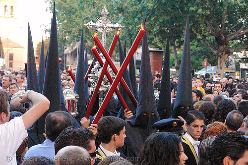 hermandad de la pasión - semana santa en sevilla, candles, easter, hermandad de la pasión, nazarenos, semana santa, sevilla