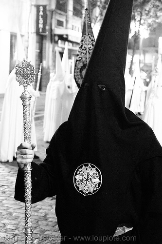 hermandad de la resurrección - semana santa en sevilla, candles, easter, hermandad de la resurrección, nazarenos, night, semana santa, sevilla