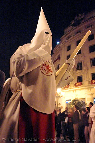 hermandad de las siete palabras - semana santa en sevilla, candles, easter, hermandad de las siete palabras, nazarenos, night, semana santa, sevilla