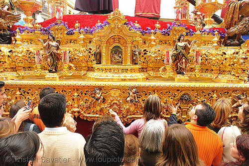 hermandad de los gitanos - paso de cristo - semana santa en sevilla, candles, easter, float, hermandad de los gitanos, paso de cristo, sacred art, semana santa, sevilla