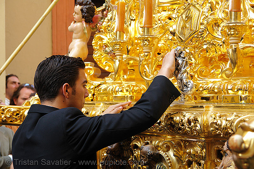 hermandad de los javieres - details of the paso de cristo - semana santa en sevilla, easter, float, hermandad de los javieres, paso de cristo, sacred art, semana santa, sevilla