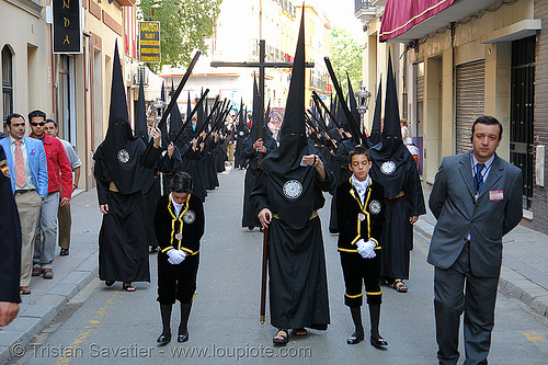 hermandad de los javieres - semana santa en sevilla, easter, hermandad de los javieres, nazarenos, semana santa, sevilla