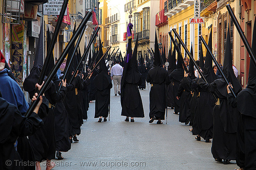 hermandad de los javieres - semana santa en sevilla, easter, hermandad de los javieres, nazarenos, semana santa, sevilla