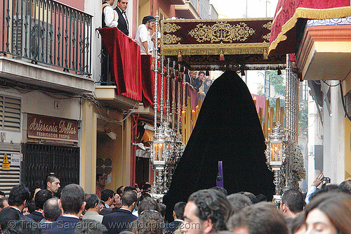 hermandad de los servitas - paso de la virgen - semana santa en sevilla, easter, float, hermandad de los servitas, madonna, paso de la virgen, sacred art, semana santa, sevilla