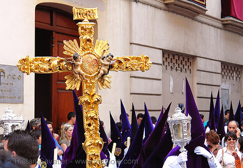 hermandad de san benito - cross - semana santa en sevilla, cross, easter, hermandad de san benito, nazarenos, semana santa, sevilla