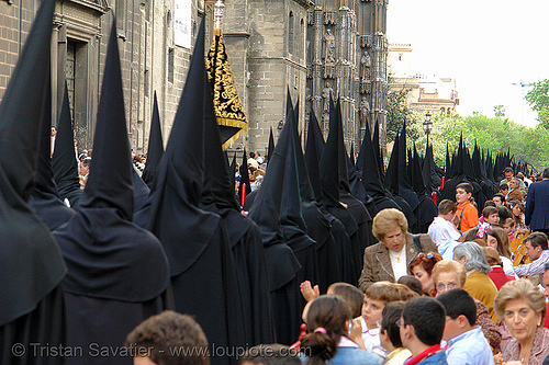 hermandad de san bernardo - cathedral - semana santa en sevilla, easter, hermandad de san bernardo, nazarenos, semana santa, sevilla