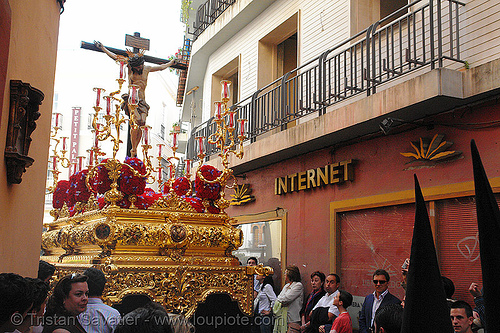 hermandad de san bernardo - paso de cristo - semana santa en sevilla, easter, float, hermandad de san bernardo, paso de cristo, sacred art, semana santa, sevilla