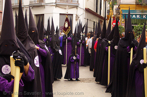 hermandad de san bernardo - semana santa en sevilla, easter, hermandad de san bernardo, nazarenos, semana santa, sevilla