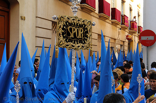 hermandad de san esteban - semana santa en sevilla, easter, hermandad de san esteban, nazarenos, semana santa, sevilla