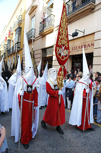 hermandad del amor de marbella (de málaga) - semana santa en sevilla, easter, hermandad del amor de marbella, malaga, málaga, nazarenos, red, semana santa, sevilla