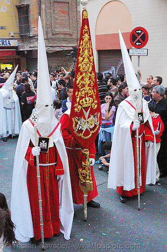 hermandad del amor de marbella (de málaga) - semana santa en sevilla, easter, hermandad del amor de marbella, malaga, málaga, nazarenos, red, semana santa, sevilla