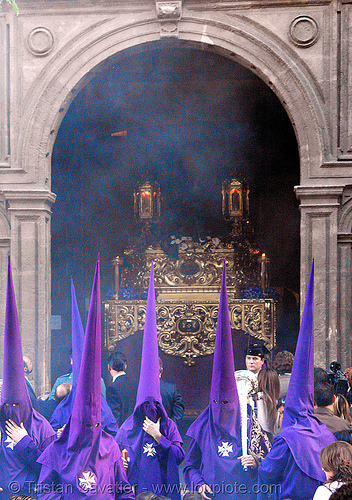 hermandad del valle - paso de la virgen - semana santa en sevilla, easter, el valle, float, hermandad del valle, madonna, nazarenos, paso de la virgen, sacred art, semana santa, sevilla