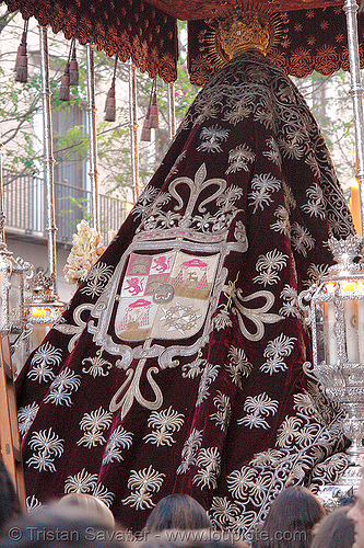 hermandad del valle - paso de la virgen - semana santa en sevilla, easter, el valle, embroidery, float, goldwork, hermandad del valle, madonna, paso de la virgen, sacred art, semana santa, sevilla