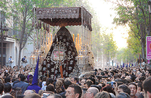 hermandad del valle - paso de la virgen - semana santa en sevilla, easter, el valle, embroidery, float, goldwork, hermandad del valle, madonna, nazarenos, paso de la virgen, sacred art, semana santa, sevilla