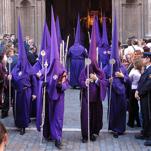 hermandad del valle - semana santa en sevilla, easter, el valle, hermandad del valle, nazarenos, semana santa, sevilla