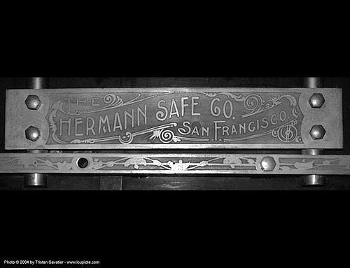 hermann safe co., hermann safe co, hetching, san francisco old mint, steel