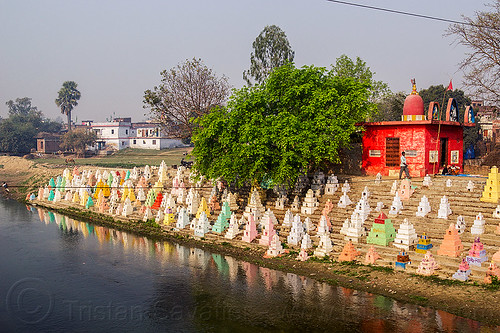 hindu cenotaphs on ghat - river (india), cenotaphs, ghats, hindu, hinduism, india, monument, river bank