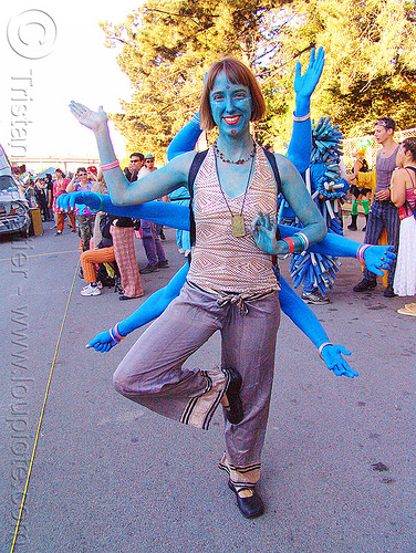 hindu goddess kali - burning man decompression, blue, goddess, hindu, hinduism, kali maa, woman