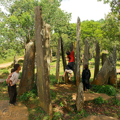 hintang archaeological park - huaphan menhirs (laos), archaeology, cenotaph, child, hintang archaeological park, hintang houamuang, kids, laos, megaliths, menhirs, monoliths, san kong phanh, standing stones