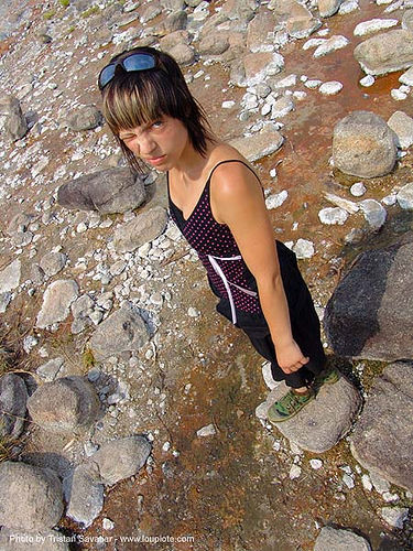 hot springs near pai, woman