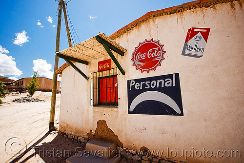 house in a remote village - calchaquí valleys - valles calchaquíes - cafayate (argentina), argentina, cafayate, calchaquí valley, coca-cola, house, logos, marlborow, molinos, noroeste argentino, painted, valles calchaquíes