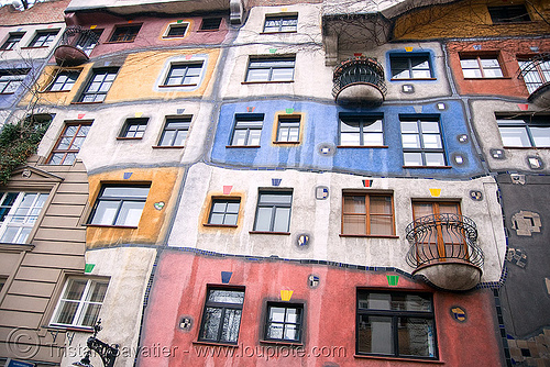 hundertwasserhaus - hundertwasser building (vienna), building, facade, haus, house, hundertwasser, hundertwasserhaus, vienna, wien, windows