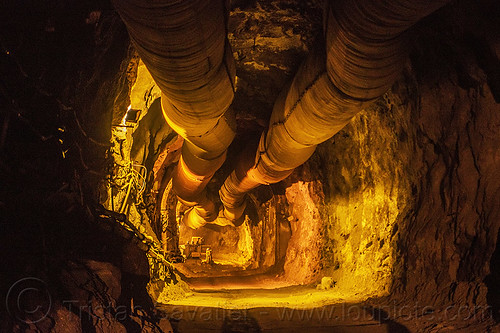 industrial tunnel with air ducts - lanco hydro power project - teesta river - sikkim (india), adit, air ducts, hydro-electric, sikkim, teesta, tista, trespassing, tunnel, urbex