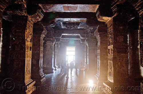 inside kailash temple - monolithic hindu temple - ellora caves (india), ellora caves, hindu temple, hinduism, kailash temple, monolithic, rock-cut, कैलास मन्दिर