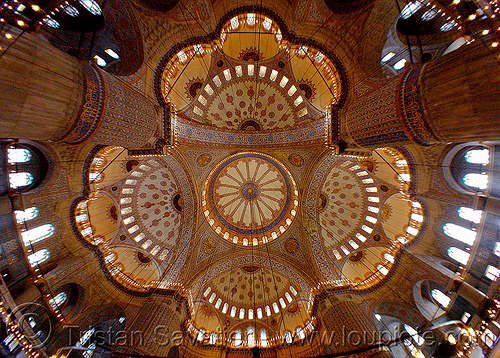 inside the blue mosque (istanbul), architecture, blue mosque, fisheye, inside, interior, islam, istanbul, sultanahmet