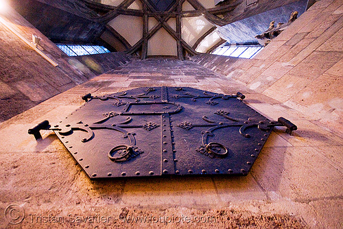 inside the cathedral tower - stephansdom - st stephen cathedral (vienna), ironwork, metalwork, st stephen cathedral, stephansdom, tower, vienna, wien, wrought