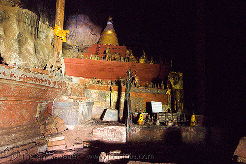 inside the upper pak ou cave near luang prabang (laos), buddha images, buddha statues, buddhism, caving, cross-legged, damaged, luang prabang, natural cave, old, pak ou caves temples, sculpture, spelunking, statue