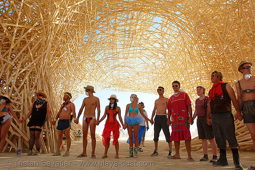 inside uchronia - burning man 2006, art installation, belgian waffle, uchronia