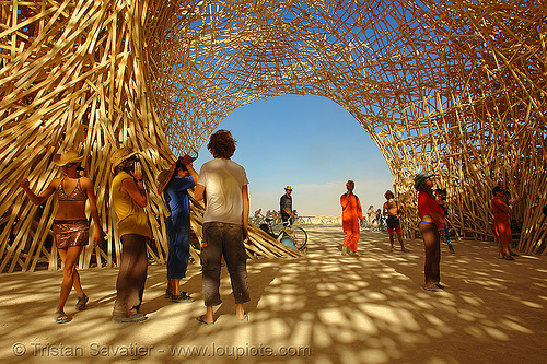 inside uchronia - burning man 2006, belgian waffle, uchronia