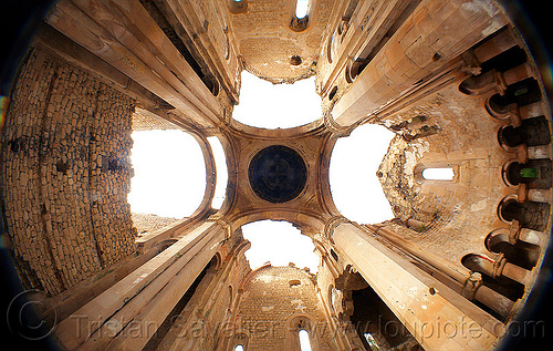 işhan monastery - georgian church ruin (turkey country), byzantine architecture, fisheye, georgian church ruins, ishan church, ishan monastery, işhan, nave, orthodox christian