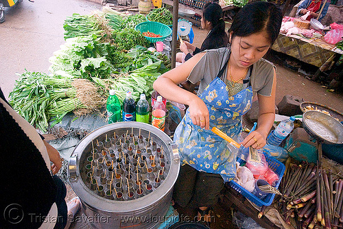 italian ice - luang prabang (laos), ice pops machine, italian ice, luang prabang, merchant, popsicles, stall, street market, street seller, vendor, water ice, woman